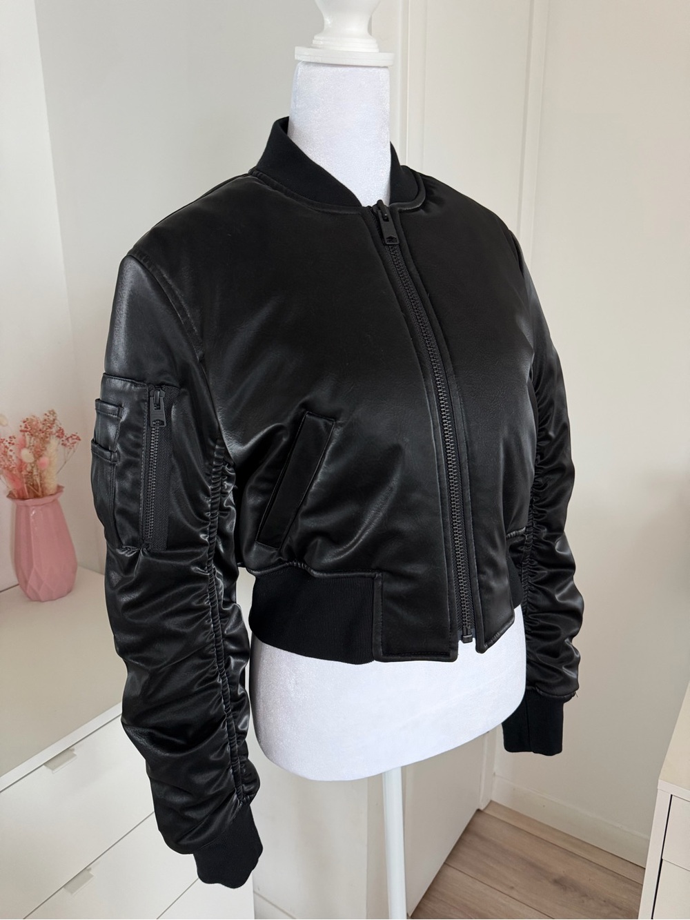 ALLSAINTS Callie Shine Bomber Jacket - Size US 4 | Excellent Condition